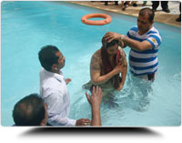 Name of the Father, Son & holyspirit who believed giving water baptism by Pastor Sunil D'souza in Saudi