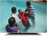 Name of the Father, Son & holyspirit who believed giving water baptism by Pastor Sunil D'souza in Saudi