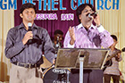 Pr. Nehamia and Pr. Stephen ministrieng in 6 day Power Conference in Bethel Church, Shankarapura