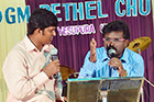 Pr. Thomos, Apostol of Andhra ministrieng in 6 day Power Conference in Bethel Church, Shankarapura