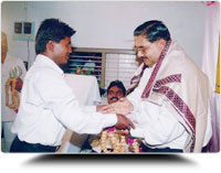 Honouring Sham Bhat (Deputy Commissioner)