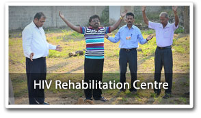 Apostol Of Andhra Pradesh Pastor Thomas praying for stoning ceremony of Hospital foundation.